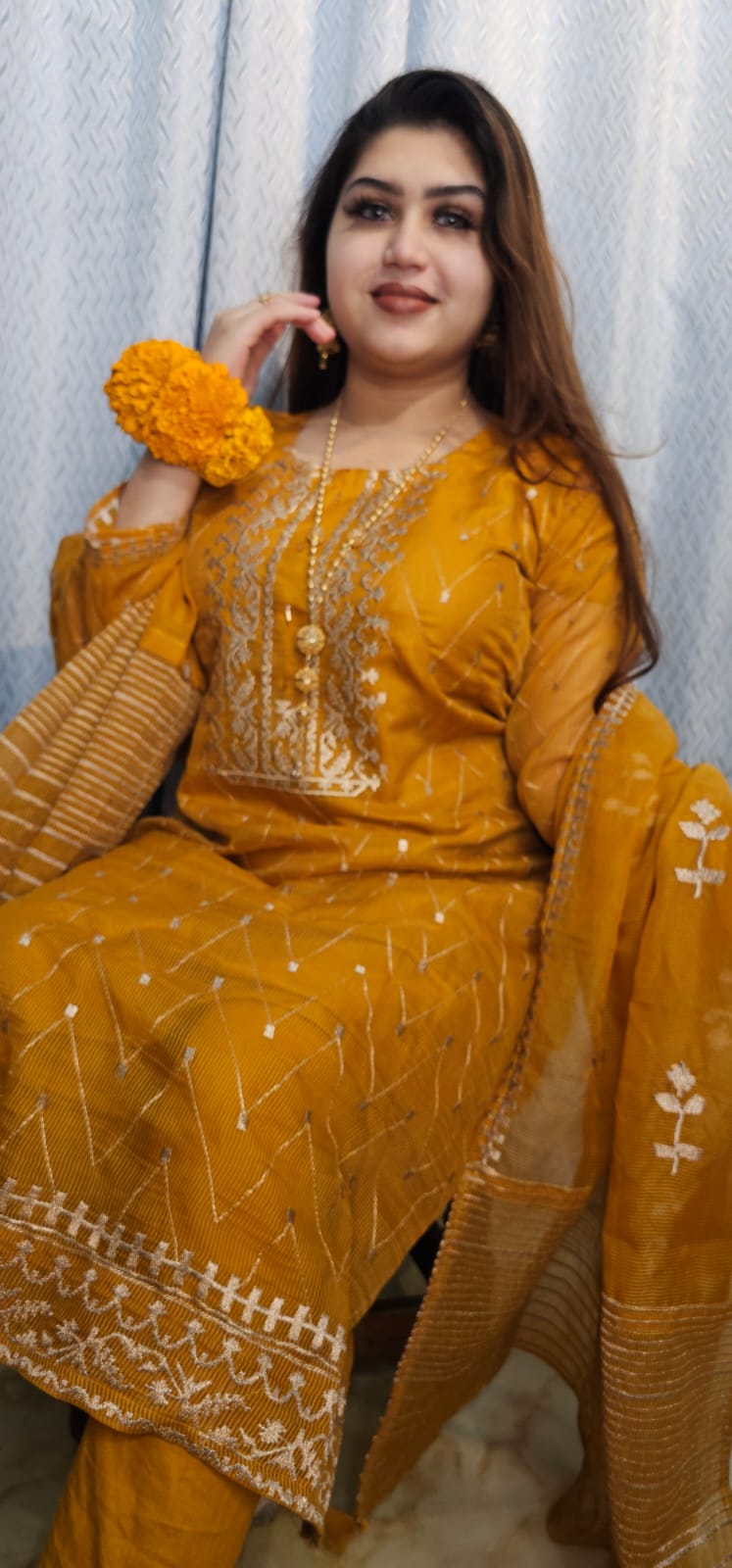 💛রেডি জামদানি থ্রি-পিস – পারফেক্ট বসন্ত লুক 🌸