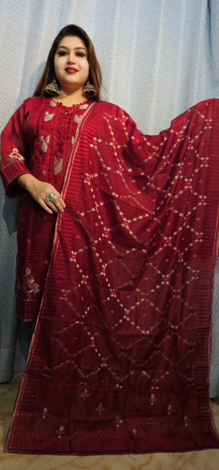 ঈদ স্পেশাল রেডিমেট মসলিন কটন সেট